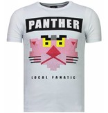 Local Fanatic Panther For A Cougar - Strass T Shirt Herren - Weiß Local Fanatic Panther For A Cougar - Strass T Shirt Herren - Weiß