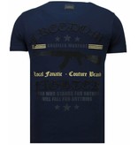 Local Fanatic Freedom Fighter - Strass T Shirt Herren - Blau Local Fanatic Freedom Fighter - Strass T Shirt Herren - Blau