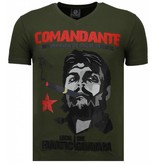 Local Fanatic Che Guevara Comandante -Strass T Shirt Herren - Grün