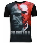 Local Fanatic El Padrino - Digital Strass T Shirt Herren - Schwarz Local Fanatic El Padrino - Digital Strass T Shirt Herren - Schwarz