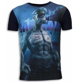 Local Fanatic Captain Sailor Man - Digital Strass T-shirt - Marine