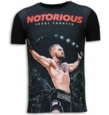 Local Fanatic The Notorious Conor -Digital Strass T Shirt Herren - Schwarz