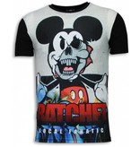 Local Fanatic Ratchet Mickey - Digital Strass T Shirt Herren - Schwarz