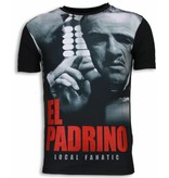 Local Fanatic El Padrino Face - Strass T-shirt - Schwarz Local Fanatic El Padrino Face - Strass T-shirt - Schwarz