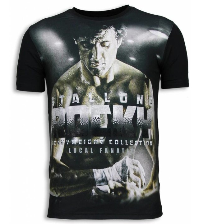 Local Fanatic Rocky Heavyweight - Strass T-shirt - Schwarz