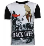 Local Fanatic Back Off - Strass T-shirt - Schwarz