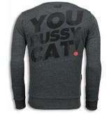 Local Fanatic Pussy Cat - Strass Sweater - Steinkohle Local Fanatic Pussy Cat - Strass Sweater - Steinkohle