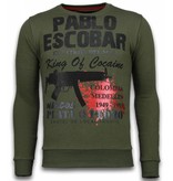 Local Fanatic Pablo Escobar - Strass Sweater - Grün