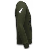 Local Fanatic Pablo Escobar - Strass Sweater - Grün