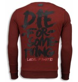 Local Fanatic Rambo - Strass Sweater - Bordeaux