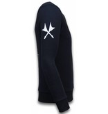 Local Fanatic Kiss My Mickey - Strass Sweater - Blau Local Fanatic Kiss My Mickey - Strass Sweater - Blau