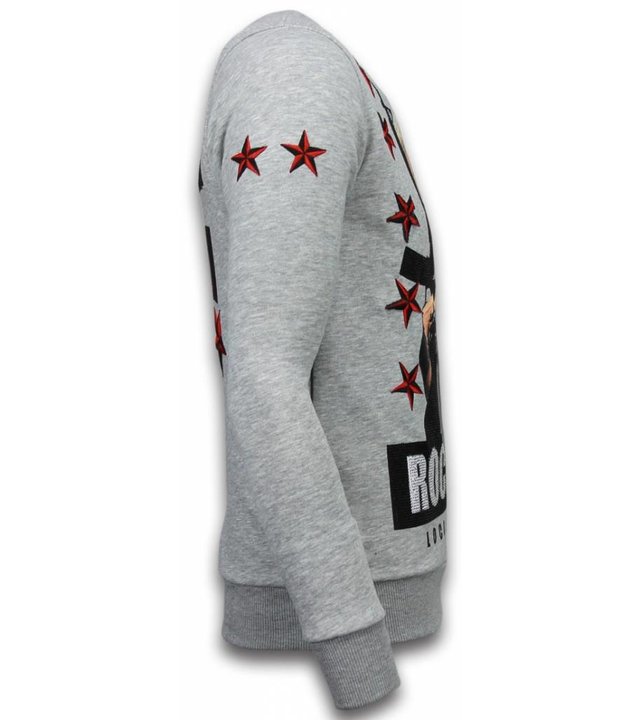 Local Fanatic Marilyn Rockstar - Strass Sweater - Grau