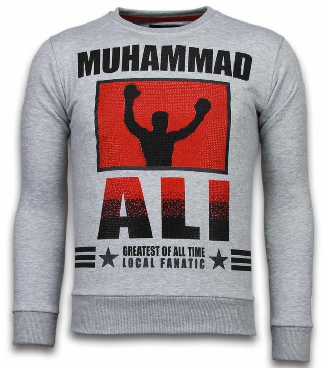 Local Fanatic Muhammad Ali - Strass Sweater - Grau