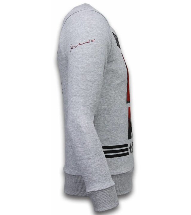 Local Fanatic Muhammad Ali - Strass Sweater - Grau