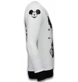 Local Fanatic Bad Mouse - Strass Sweater - Weiß