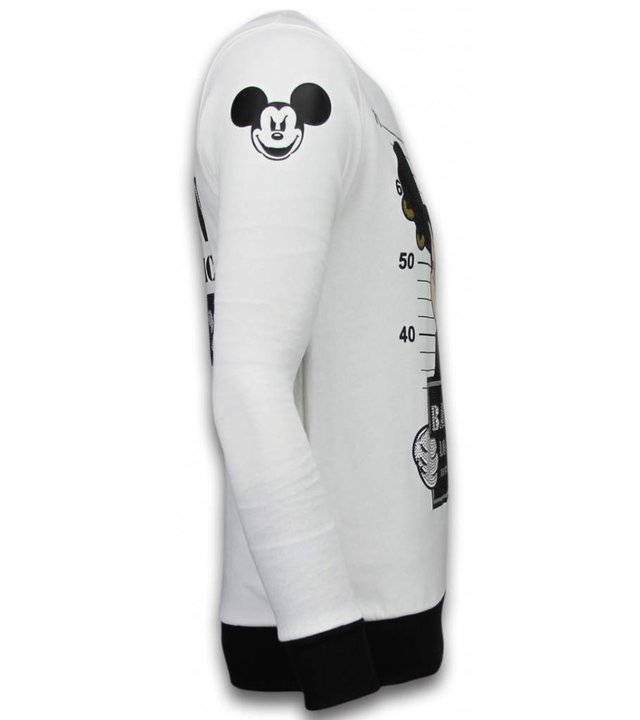 Local Fanatic Bad Mouse - Strass Sweater - Weiß