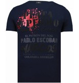 Local Fanatic Pablo Escobar Narcos - Strass T-shirt - Blau
