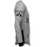 Local Fanatic Longfit Embriordry - Sweater Patches - Rockstar - Grau Local Fanatic Longfit Embriordry - Sweater Patches - Rockstar - Grau