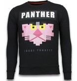 Local Fanatic Panther - Strass Sweater - Schwarz