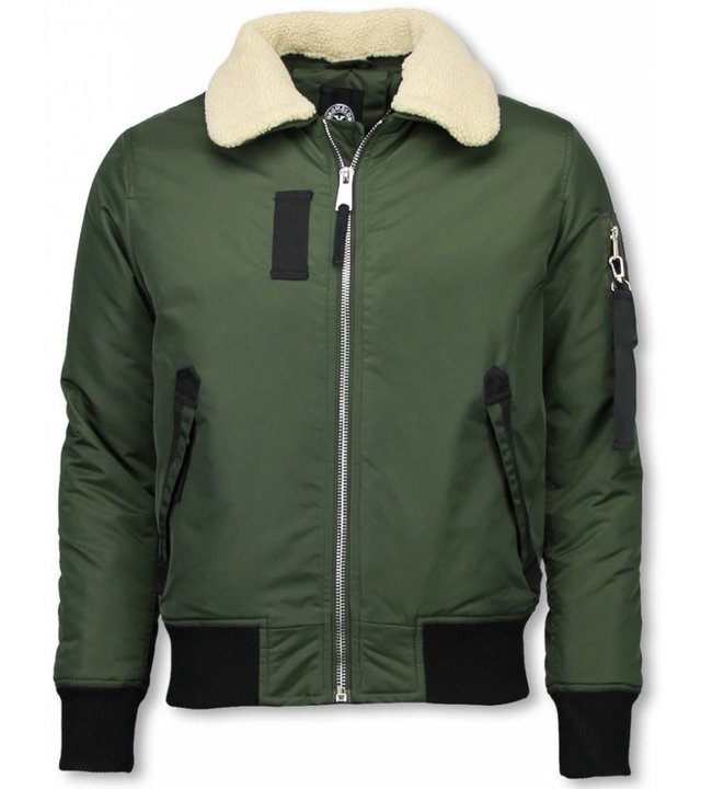 Y chromosome Casual Piloten Jacke Herren - Bomber Jacke - Grün