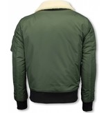 Y chromosome Casual Piloten Jacke Herren - Bomber Jacke - Grün
