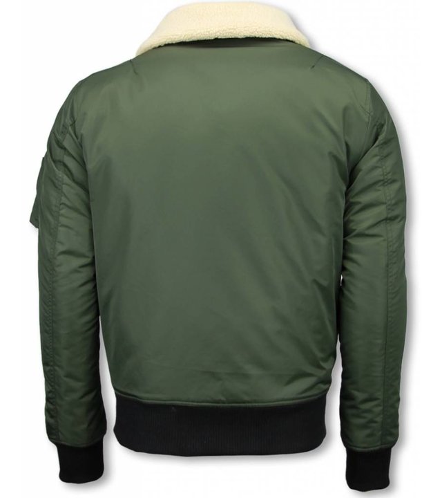 Y chromosome Casual Piloten Jacke Herren - Bomber Jacke - Grün