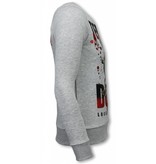 Local Fanatic Terror Duck - Strass Sweater - Grau