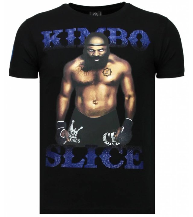 Local Fanatic Kimbo Slice - Strass T-shirt - Schwarz
