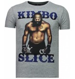 Local Fanatic Kimbo Slice - Strass T-shirt - Grau Local Fanatic Kimbo Slice - Strass T-shirt - Grau