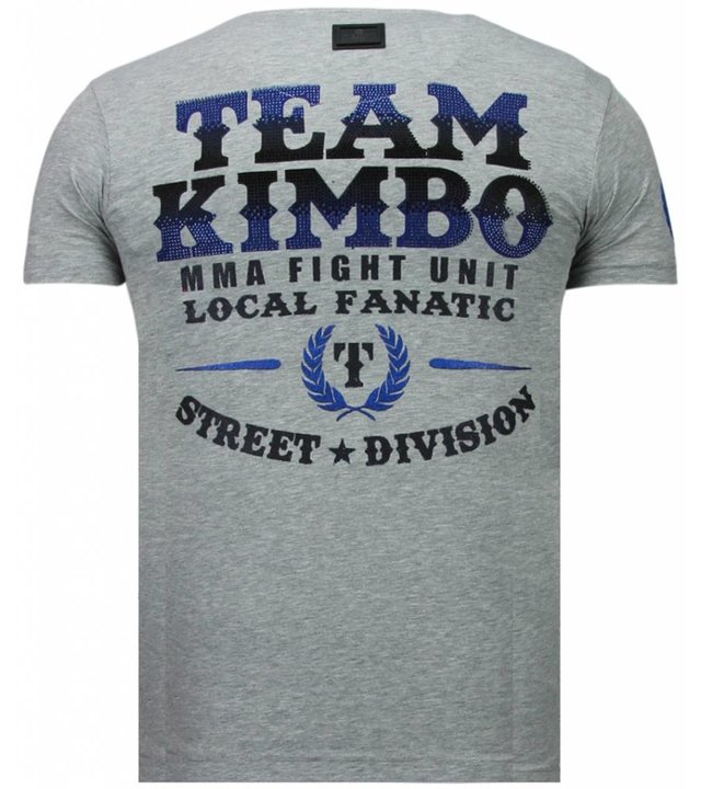 Local Fanatic Kimbo Slice - Strass T-shirt - Grau