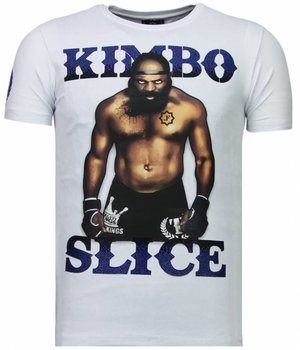 Local Fanatic Kimbo Slice - Strass T-shirt - weiß