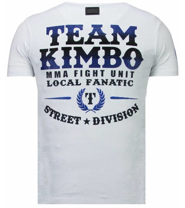 Local Fanatic Kimbo Slice - Strass T-shirt - weiß