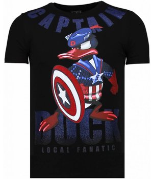 Local Fanatic Captain Duck - Strass T-shirt - Schwarz