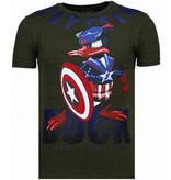 Local Fanatic Captain Duck - Strass T-shirt - Grün Local Fanatic Captain Duck - Strass T-shirt - Grün
