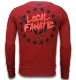 Local Fanatic Bad Boys - Strass Sweater - Bordeaux Local Fanatic Bad Boys - Strass Sweater - Bordeaux