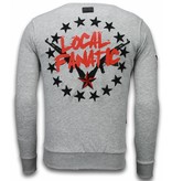 Local Fanatic Bad Boys - Strass Sweater - Grau