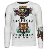 Local Fanatic McGregor Notoriuous Tattoo - Embroidery Sweater - Weiß