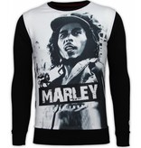 Local Fanatic Bob Marley - Digital Strass Sweater - Schwarz