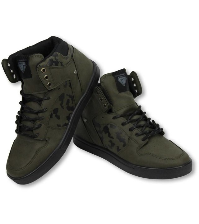 Cash Money Sneakers - Schuhe Hoch Herren - Army Khaki Schwarz