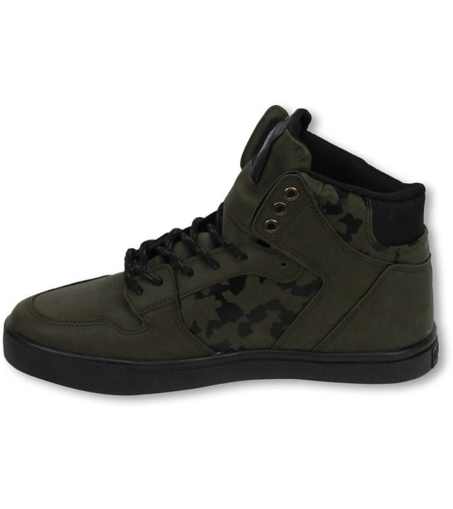 Cash Money Sneakers - Schuhe Hoch Herren - Army Khaki Schwarz