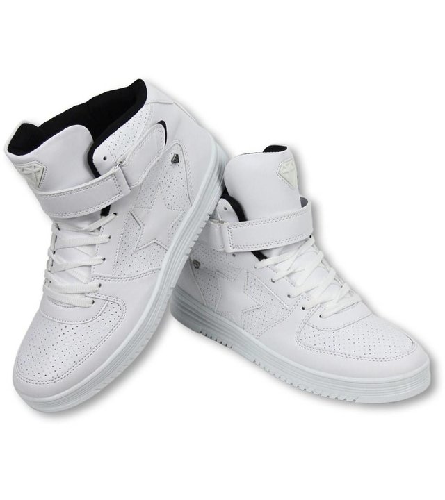 Cash Money Sneakers - Schuhe Hoch Herren - Star Weiß Schwarz