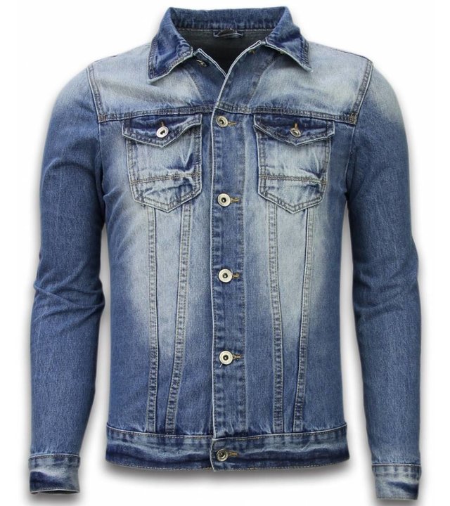 Bruno Leoni Denim Jacke Herren  - Stonewashed Look - Blau