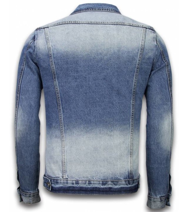 Bruno Leoni Denim Jacke Herren  - Stonewashed Look - Blau