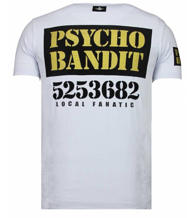 Local Fanatic Bad Dog - Strass T-shirt - Weiß