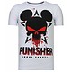 Punisher Mickey - Strass T-shirt - Weiß
