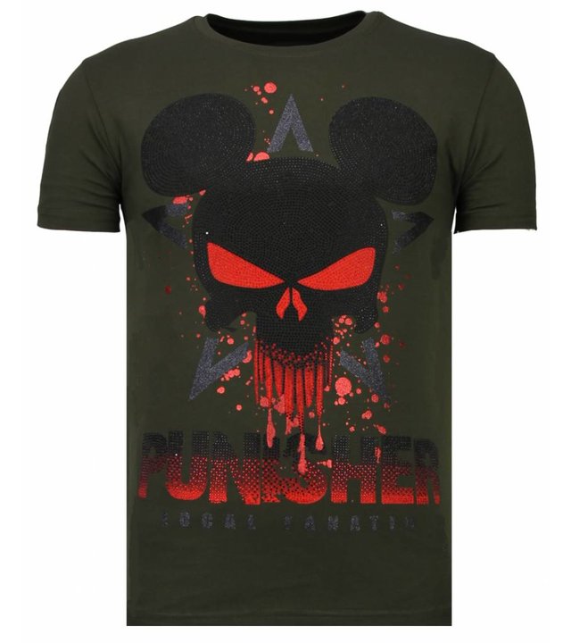 Local Fanatic Punisher Mickey - Strass T-shirt - Grün