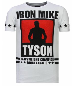 Local Fanatic Iron  Mike Tyson - Strass T-shirt - Weiß