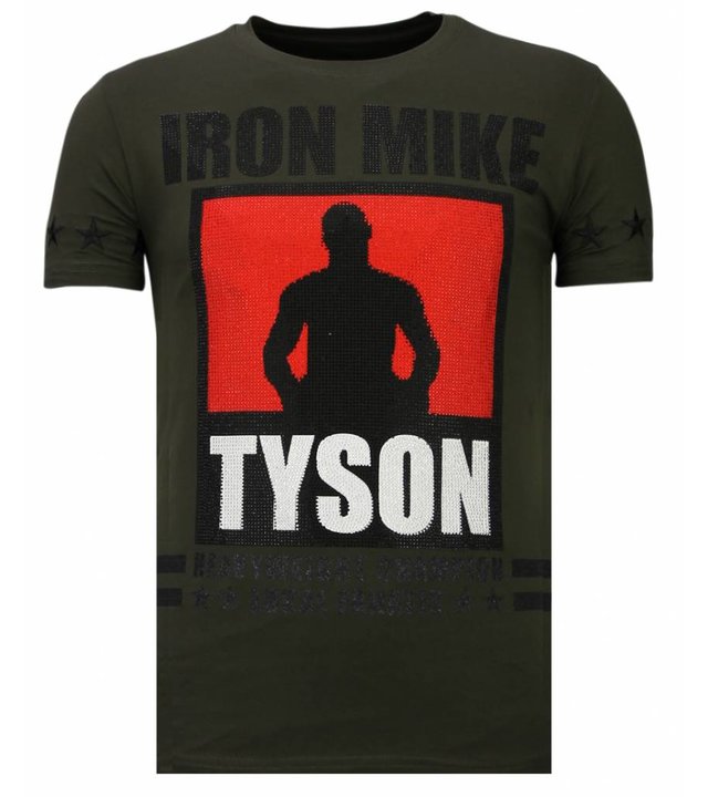 Local Fanatic Iron  Mike Tyson - Strass T-shirt - Grün