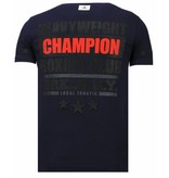Local Fanatic Iron  Mike Tyson - Strass T-shirt - Blau Local Fanatic Iron  Mike Tyson - Strass T-shirt - Blau