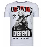Local Fanatic Loyalty Marilyn - Strass T-shirt - Weiß